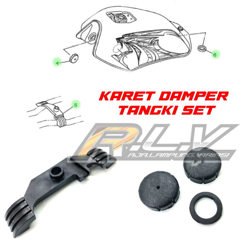 Jual Karet Tengki Rx King Damper Tangki Komplit Shopee Indonesia