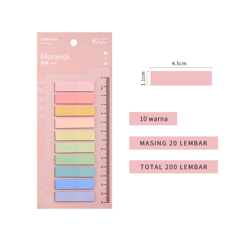 Jual 200 Lembar Sticky Note Warna Neon Untuk Pembatas Buku | Shopee ...