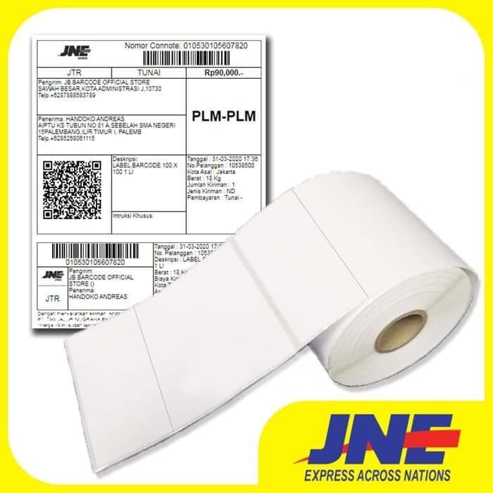 Jual LABEL BARCODE THERMAL 102 X 127 MM 1LINE GAP CORE 1