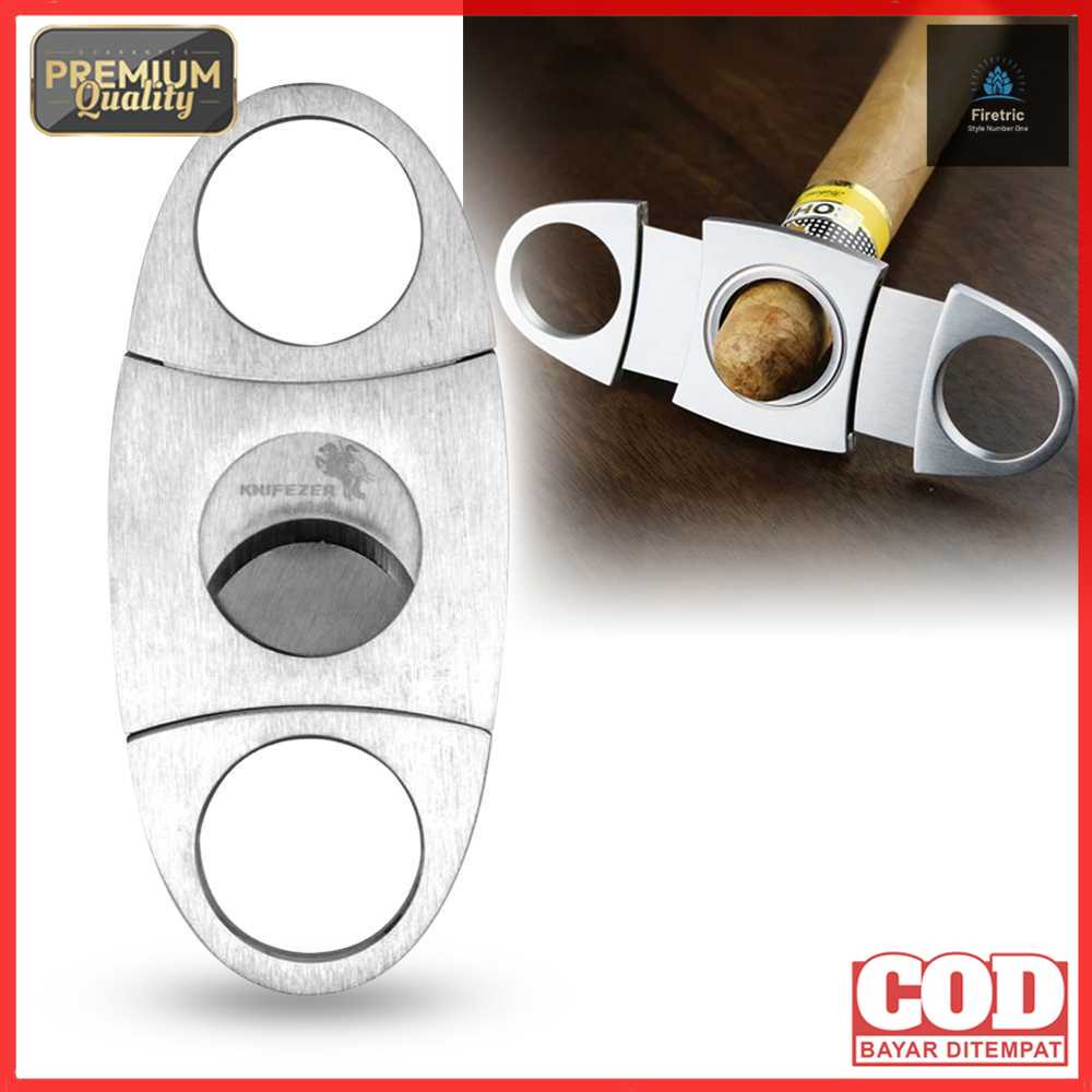 Jual KNIFEZER Pemotong Rokok Cerutu Cigar Cutter Double Blade | Shopee ...