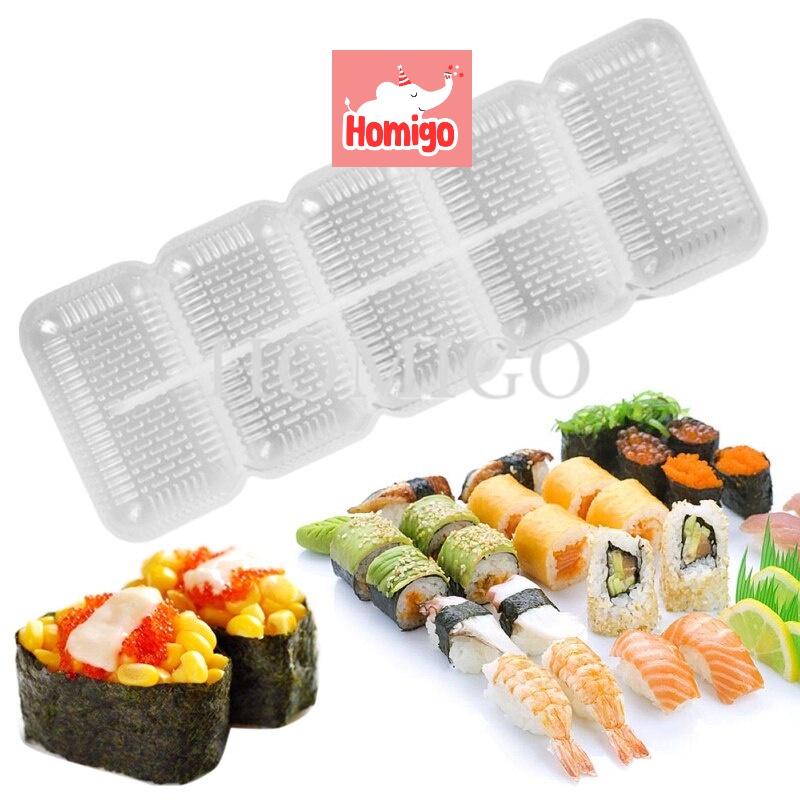 Jual Homigo Cetakan Nasi Sushi Nigiri 5 Kotak 5 in 1 Onigiri Sushi ...