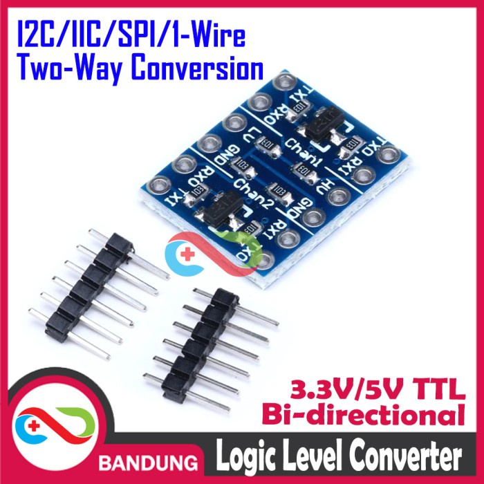 Jual 2 CHANNEL IIC I2C SPI SERIAL LOGIC LEVEL CONVERTER BI DIRECTIONAL ...