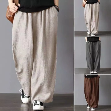 CC Basic Kulot Pants Jumbo XXL Rami Linen Santuy Pants Jumbo. Celana Korean Style Potongan