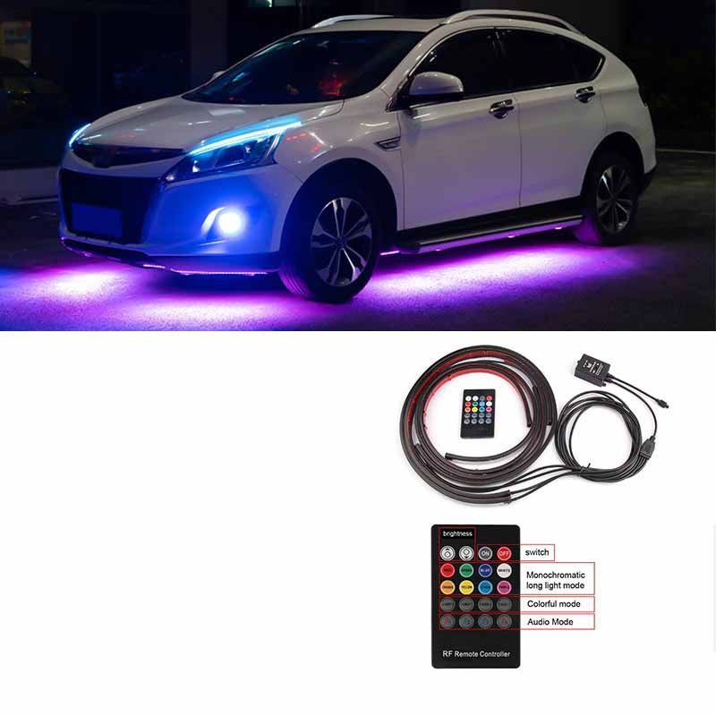 Jual Lampu LED Strip Fleksible RGB Neon Eksterior Mobil 90 + 120 CM ...