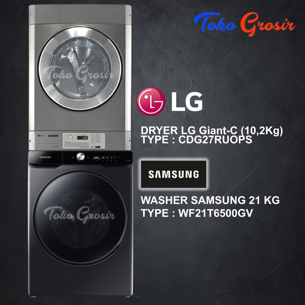 Jual STACKED WASHER & DRYER SAMSUNG LG GIANT C Shopee Indonesia