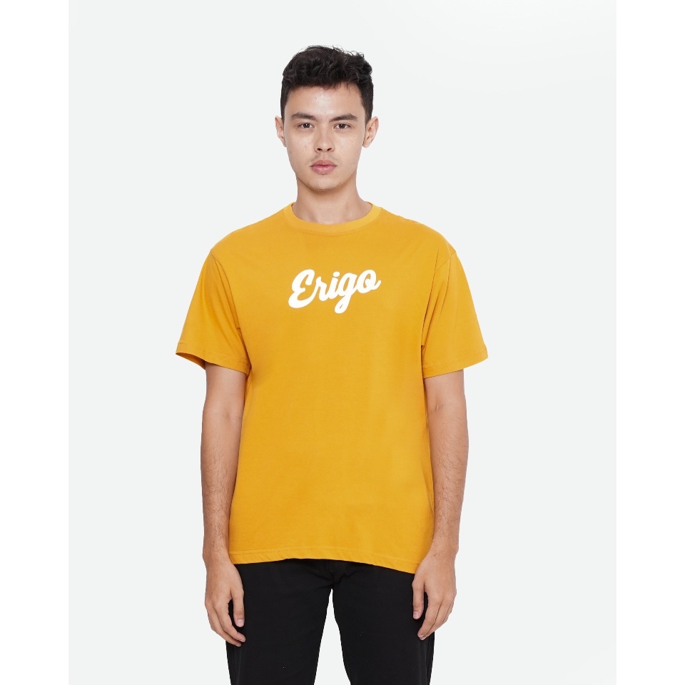 Jual Erigo TShirt Basic Mustard White Unisex Shopee Indonesia