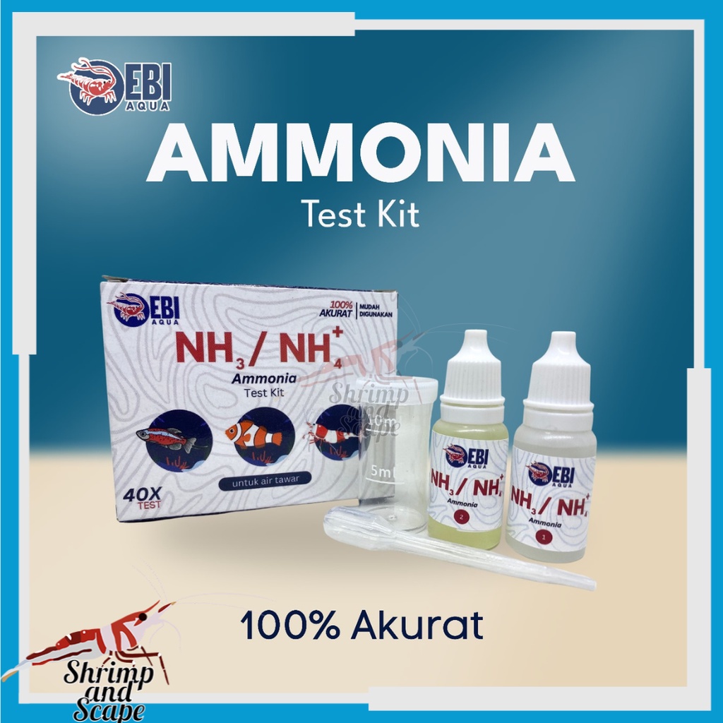 Jual EBI NH3 NH4 Ammonia Water Test Kit Alat Tes Air Aquascape Amonia