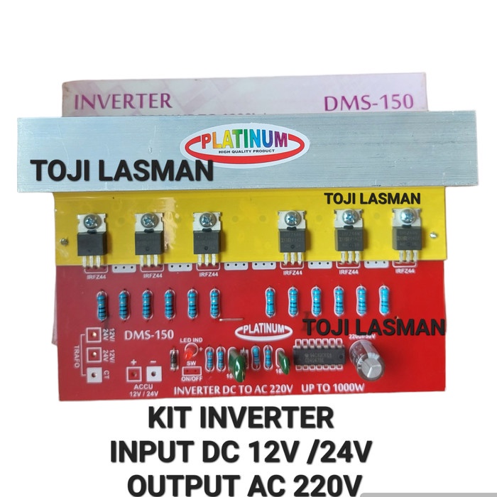 Jual kit pcb inverter dc 12v 24v to ac 220v 12 24 220 v volt ac dc ...
