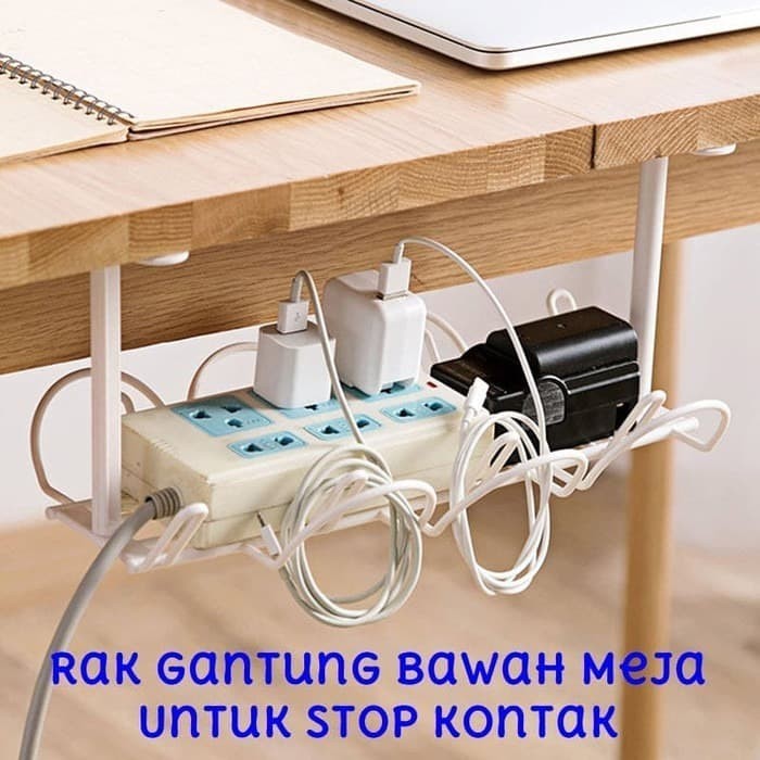 Jual RAK GANTUNG STOP MEJA WIRE BOX JALUR CAE HOLDER ORGANIZER | Shopee ...
