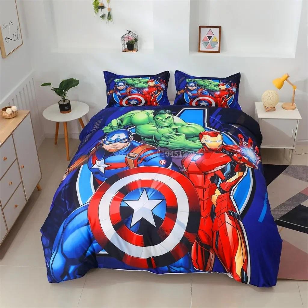 Jual The Avengers Iron Man Bedding Set Thor Captain America Hulk Bed ...