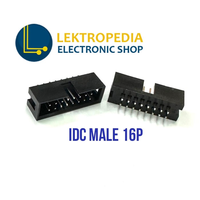 Jual IDC 16pin Male Box lurus Header 2x8 16 pin Soket Socket lurus DC3 ...