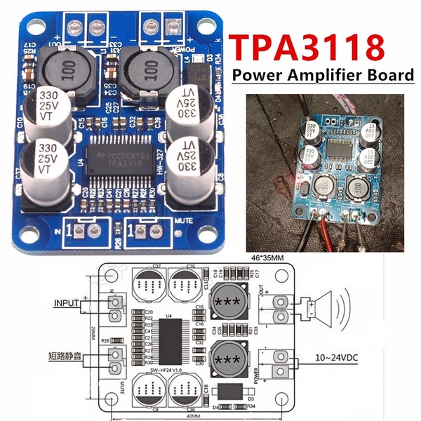 Jual SA Power TPA3118D2 60w Mono HW-327 TPA3118 Digital Audio Amplifier ...