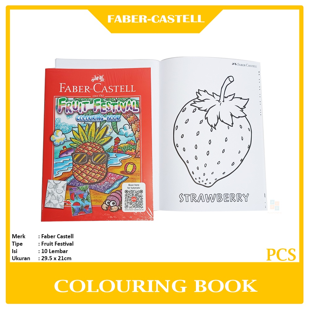 Jual Faber Castell - Buku Gambar Mewarnai Fruit Festival Colouring Book