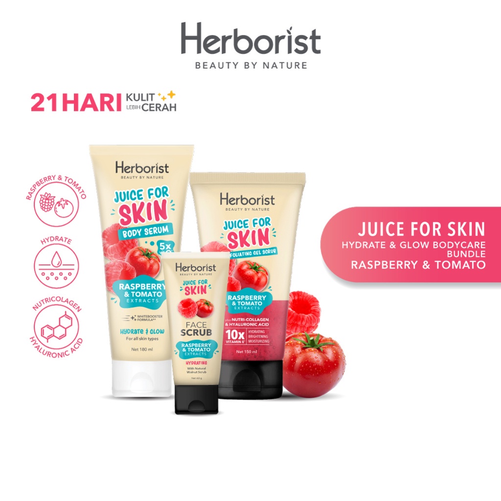 Jual Herborist Juice For Skin Hydrate & Glow Bundle 3 Pcs - Raspberry ...