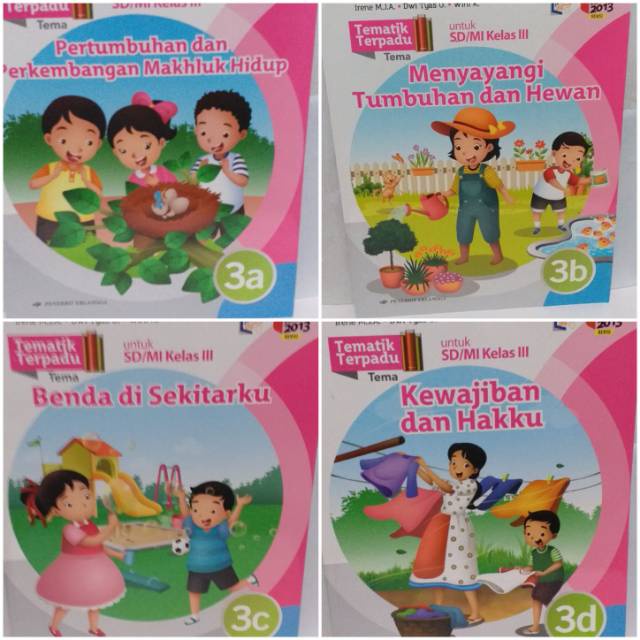 Jual Buku Paket Tematik Jilid 3A sampai 3D untuk SD/MI kelas III ...