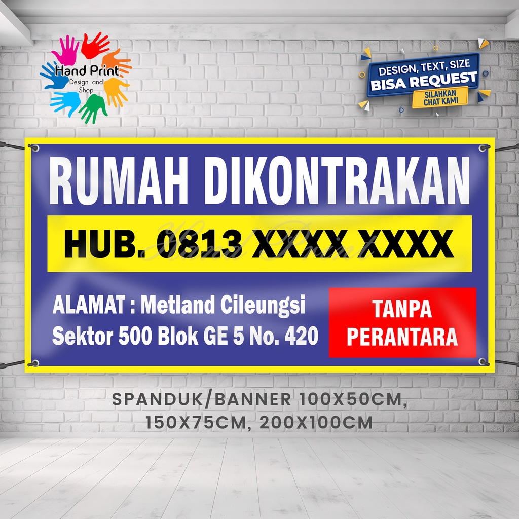 Jual Spanduk Banner MMT Rumah Dijual Rumah Dikontrakan Tanah DIjuah SHM ...