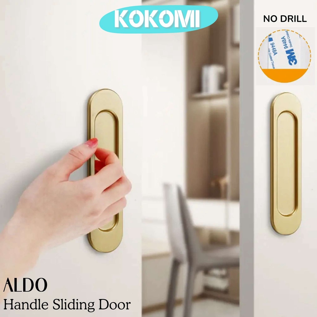 Jual KOKOMI Handle Pintu Tempel Tanpa Bor Aldo Pintu Geser Glass Door ...