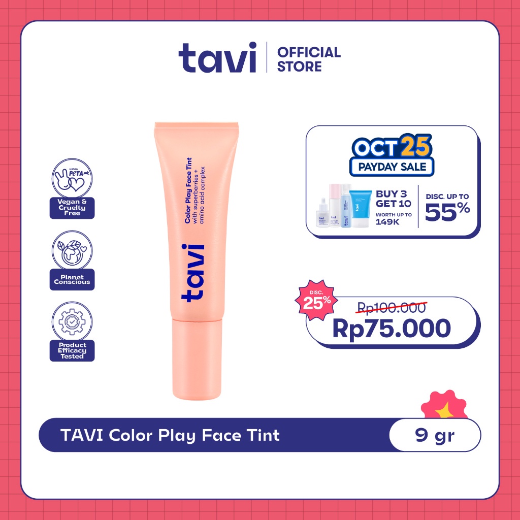 Jual TAVI Color Play Face Tint 9 g Serum Infused Blush & Highlighter ...