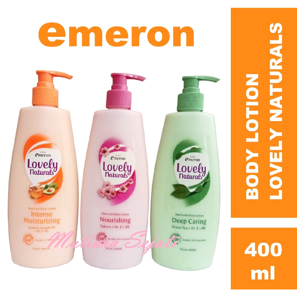 Jual Emeron Lovely Naturals Hand and Body Lotion 400ml Shopee Indonesia