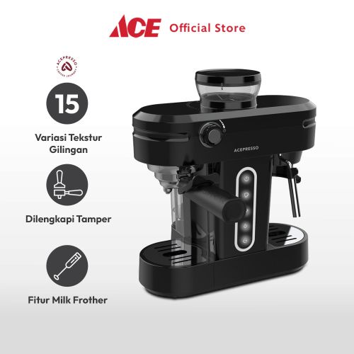 Jual Ace Acepresso Coffee Maker Espresso Dengan Grinder Hitam Mesin