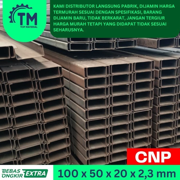 Jual Besi CNP 100 x 50 x 2,3mm x 6M SNI Kanal C Channel - Grade A & B ...