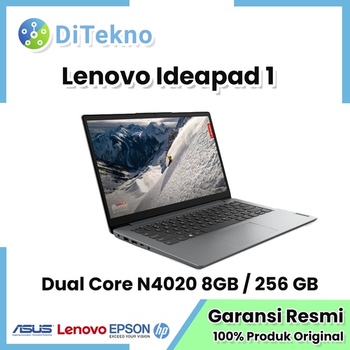 Jual Laptop Lenovo IdeaPad 1 Dual Core N4020 RAM 8GB SSD 256GB 14 inc ...