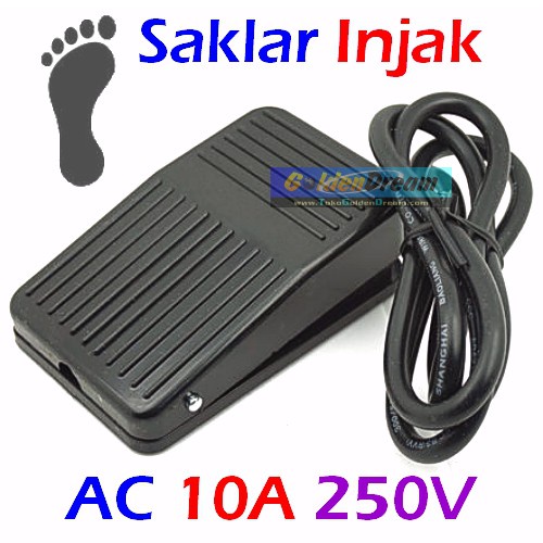 Jual Saklar Injak Foot Pedal Switch 10A 250V AC Non Slip Heavy Duty ...