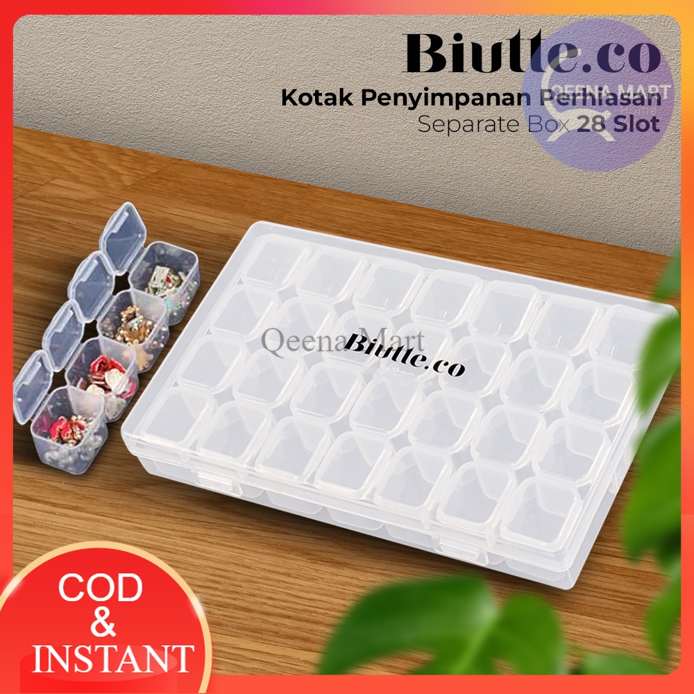 Jual Kotak Penyimpanan Perhiasan Separate Box 28 Slot - 2333 | Shopee ...