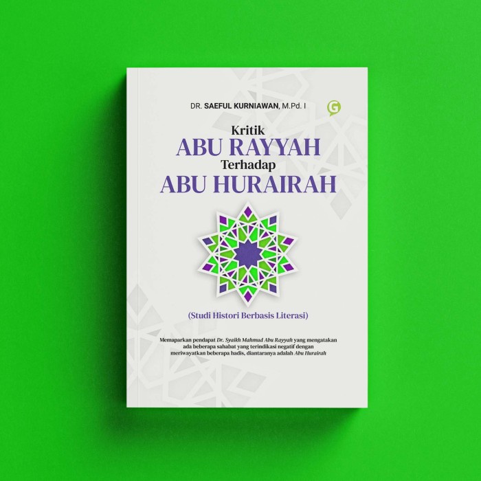 Jual Buku Kritik Abu Rayyah Terhadap Abu Hurairah (Studi Histori ...