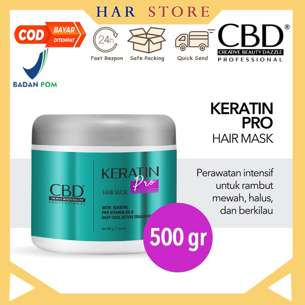 Jual CBD Professional Keratin Pro Daily Use Hair Mask (Masker Rambut ...