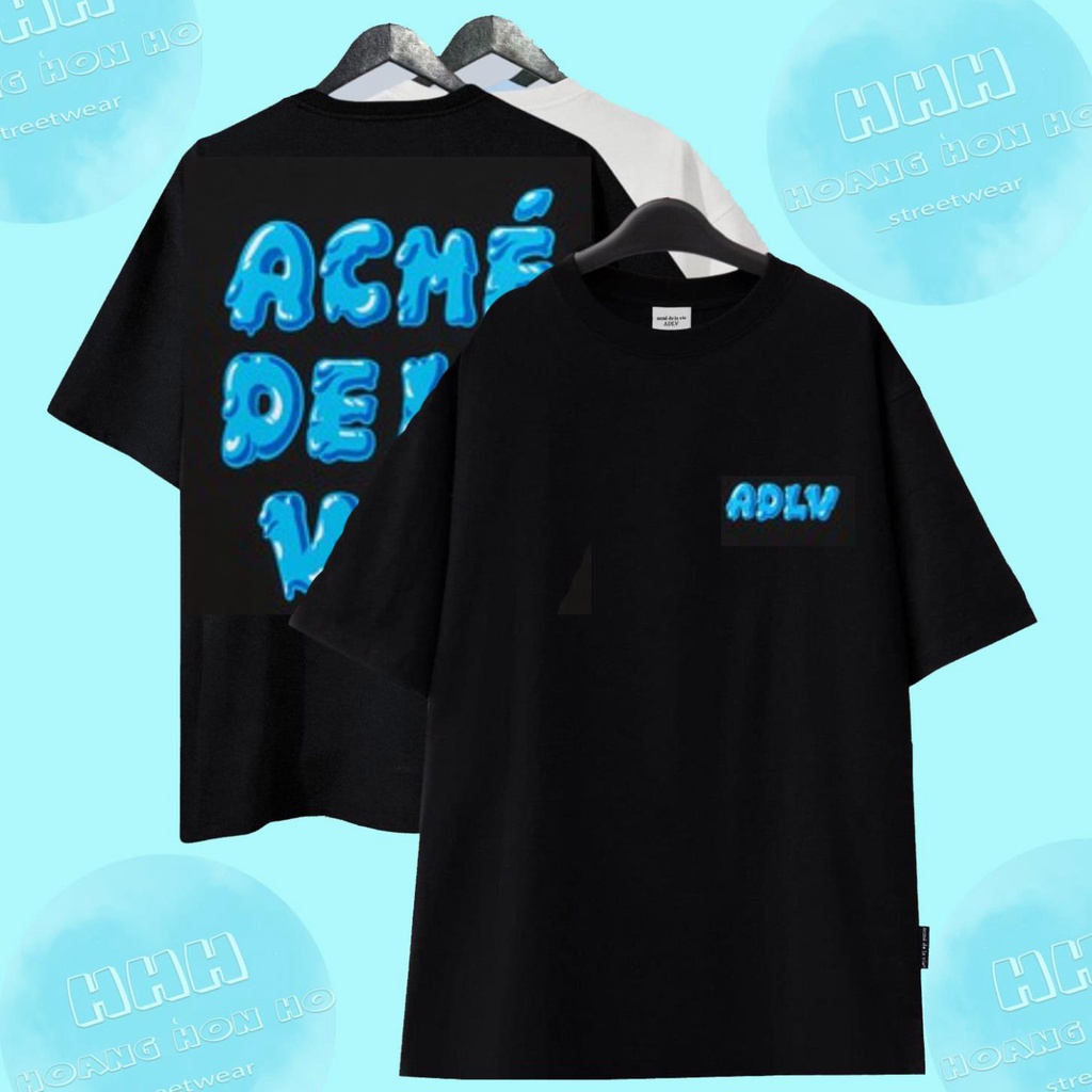 Jual [COD] [Best Quality] ADLV T-shirt With Mellow Blue Letter Pattern ...