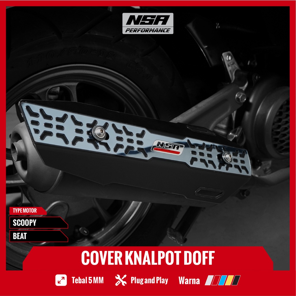 Jual NSA COVER KNALPOT BEAT SCOOPY DOFF SERIES TUTUP TAMENG KNALPOT