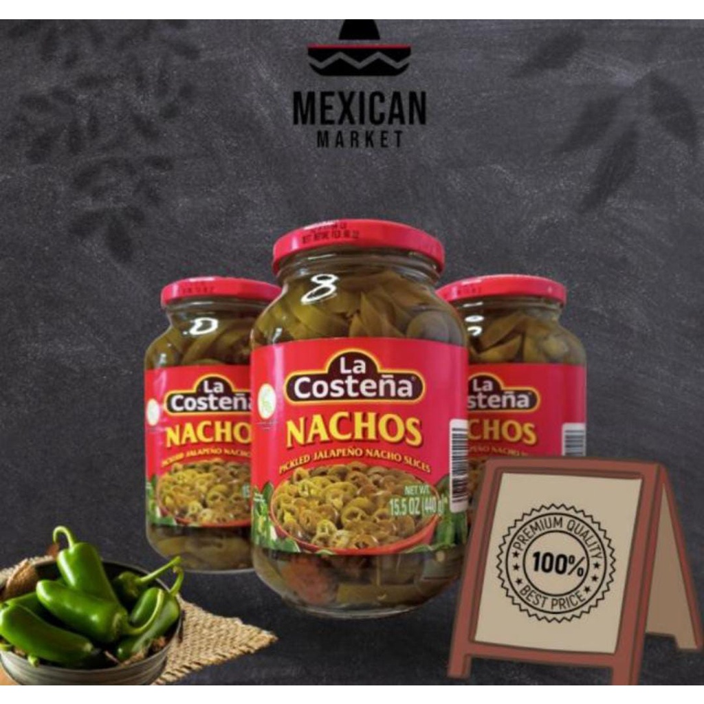 Jual La Costena Pickled Jalapeno Nacho Slices 440 Gram Jar Shopee