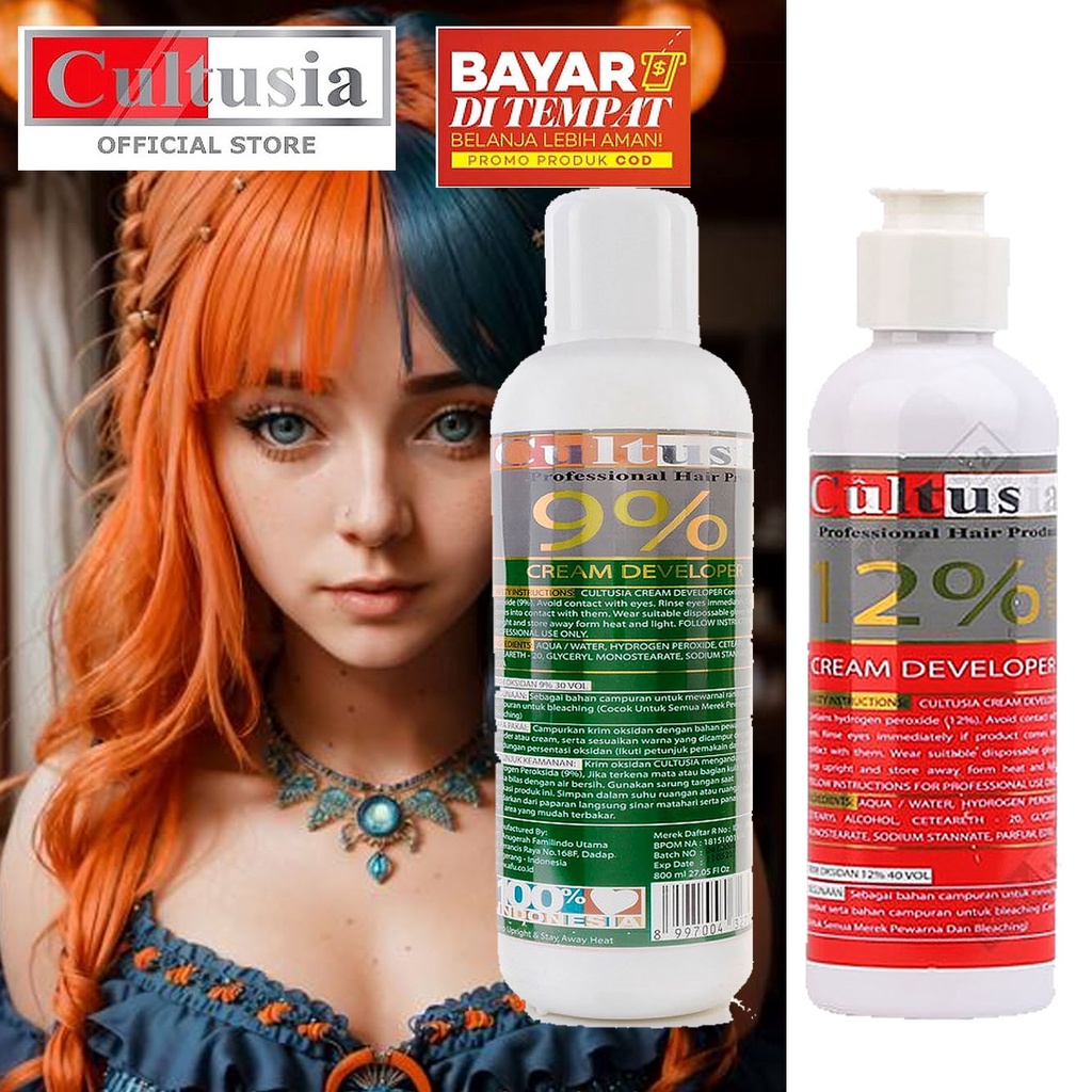 Jual Oxydant Cultusia 100ml Campuran Cat Rambut Cream Developer ...