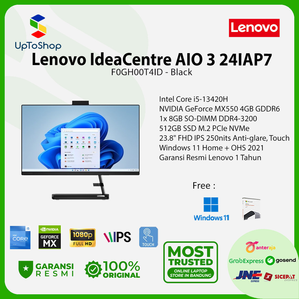 Jual Lenovo Ideacentre Aio Iap T Id Core I H Gb Gb Mx W Ohs Shopee Indonesia