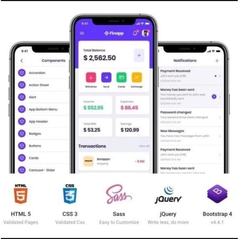 Jual Template html android [ finapp ] / tema html untuk hp | Shopee ...