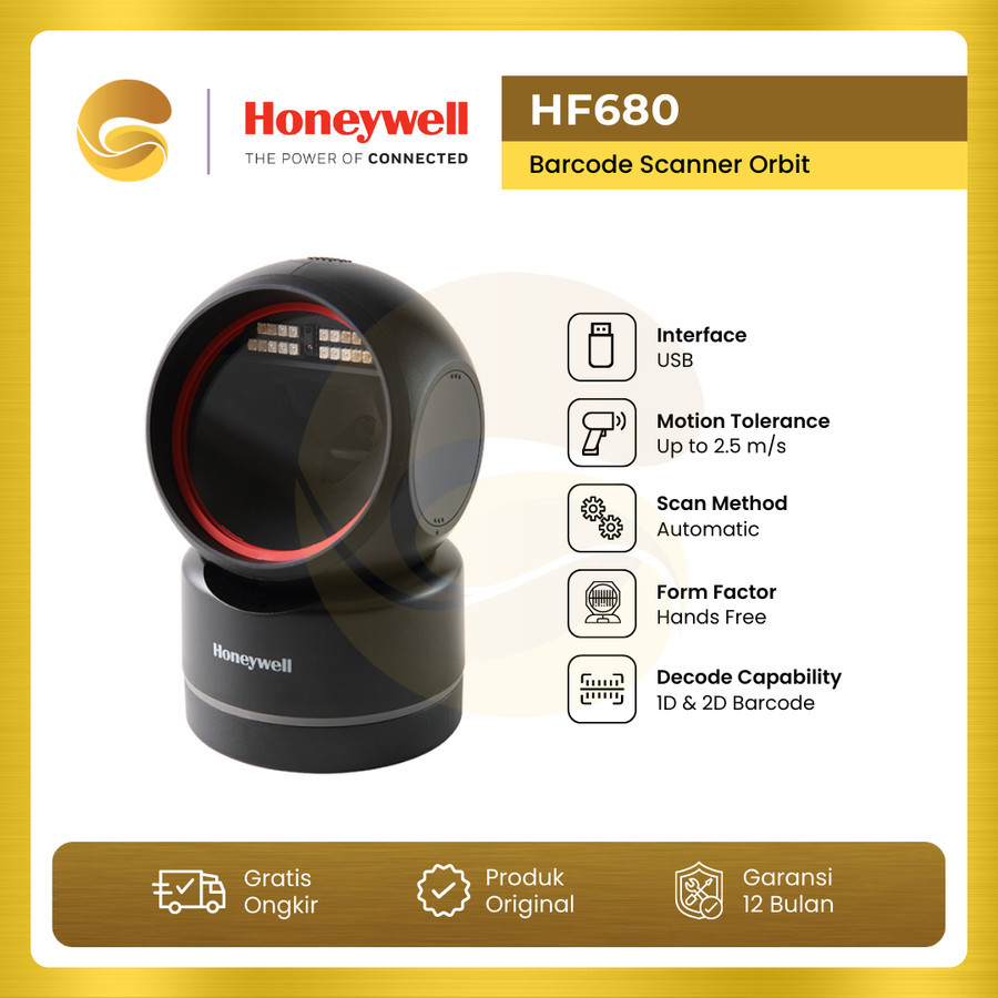 Jual HONEYWELL Barcode Scanner Orbit HF 680 HF680 Hands FREE Imaging ...