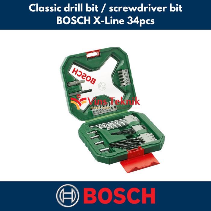 Jual Piece X Line Bosch Classic Drill Bit And Screwdriver Bit Set Shopee Indonesia