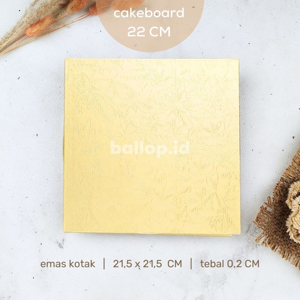 Jual CAKEBOARD 22 CM Alas Tatakan Papan Kue Tart Pudding Roti Kotak Box ...