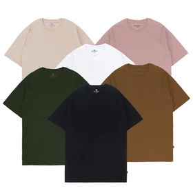 Otsky Kaos Pria Polos All Lengan Pendek Tshirt Cotton Combed 24s