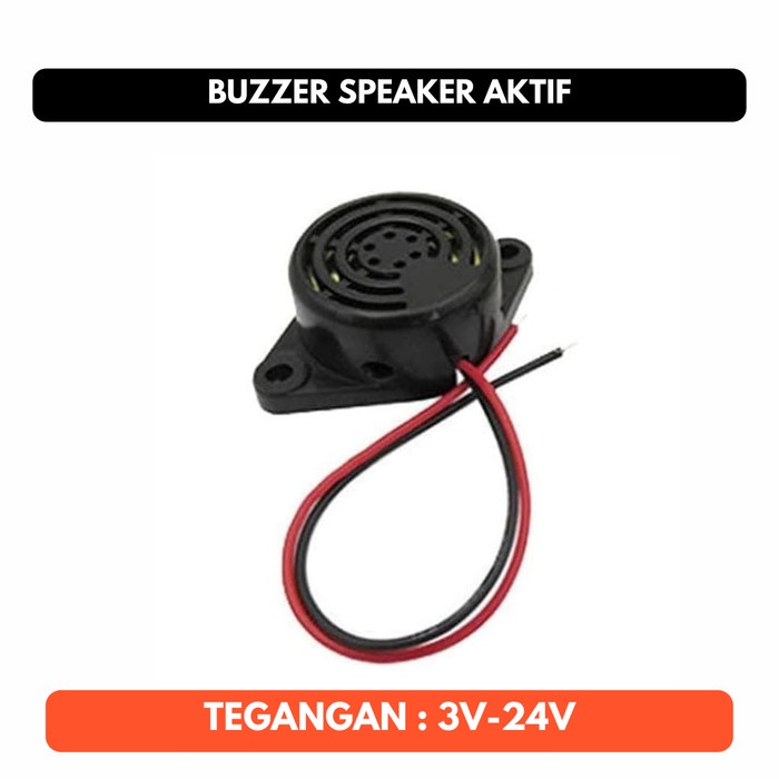 Jual Buzzer Aktif 3V 5V 12V 3 5 12 Volt Speaker Active DC 3V-24V SFM-27 ...