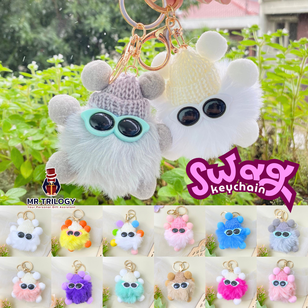 Jual Gantungan Kunci Lucu Rex Kelinci Bulu Ornamen Boneka Kartun Pom ...