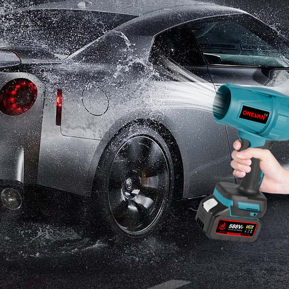 Soffiatore A Batteria 18V ONEVAN – Compatibile Makita – Mini Turbo 2000W – Con Batteria