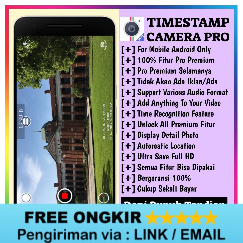 Jual Beli 1 Gratis 1 TimeStamp Camera Pro Unlimited | Shopee Indonesia