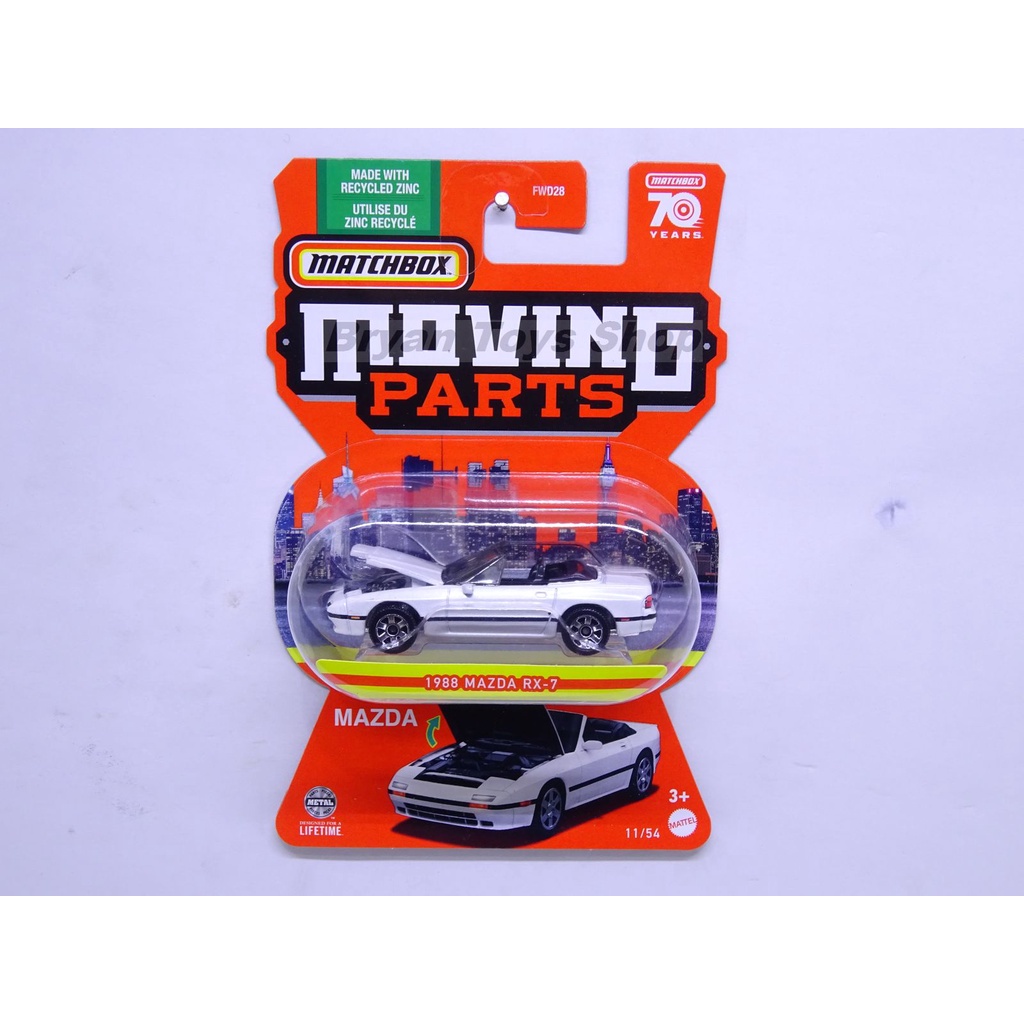 Jual Matchbox Moving Parts 1988 Mazda RX-7 Putih | Shopee Indonesia