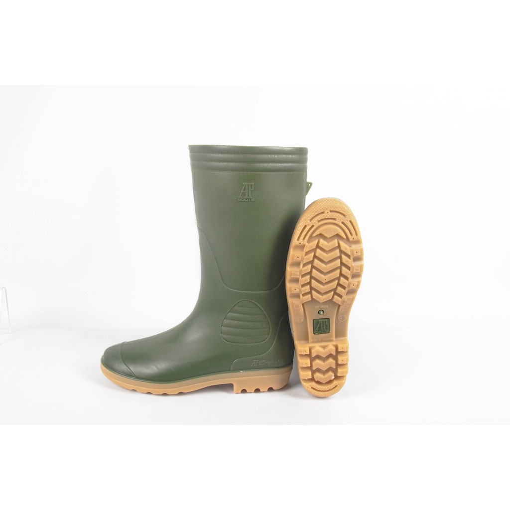 Jual Sepatu Boot Tinggi AP 9506 AP Boots Hijau Karet Lokal Anti Air ...