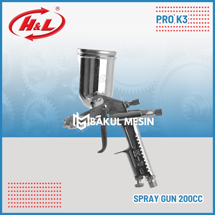 Jual H&L PRO K3 Spray gun 200cc PRO K3 Alat catt semprot tabung atas