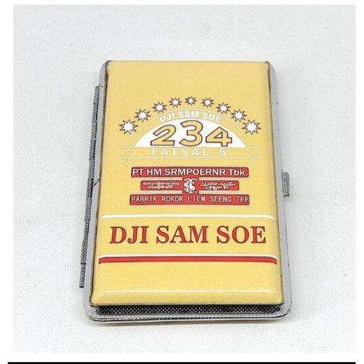 Jual COD - Kotak Tempat Roko Stainles Motif Di Sam Soe Kuning/Kotak ...
