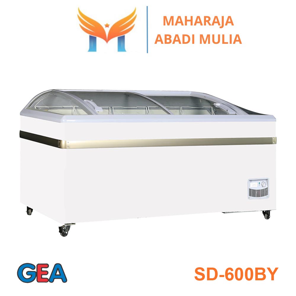 Jual Freezer Box Pintu Kaca Geser Gea Sd-600by Sliding Curve Glass ...