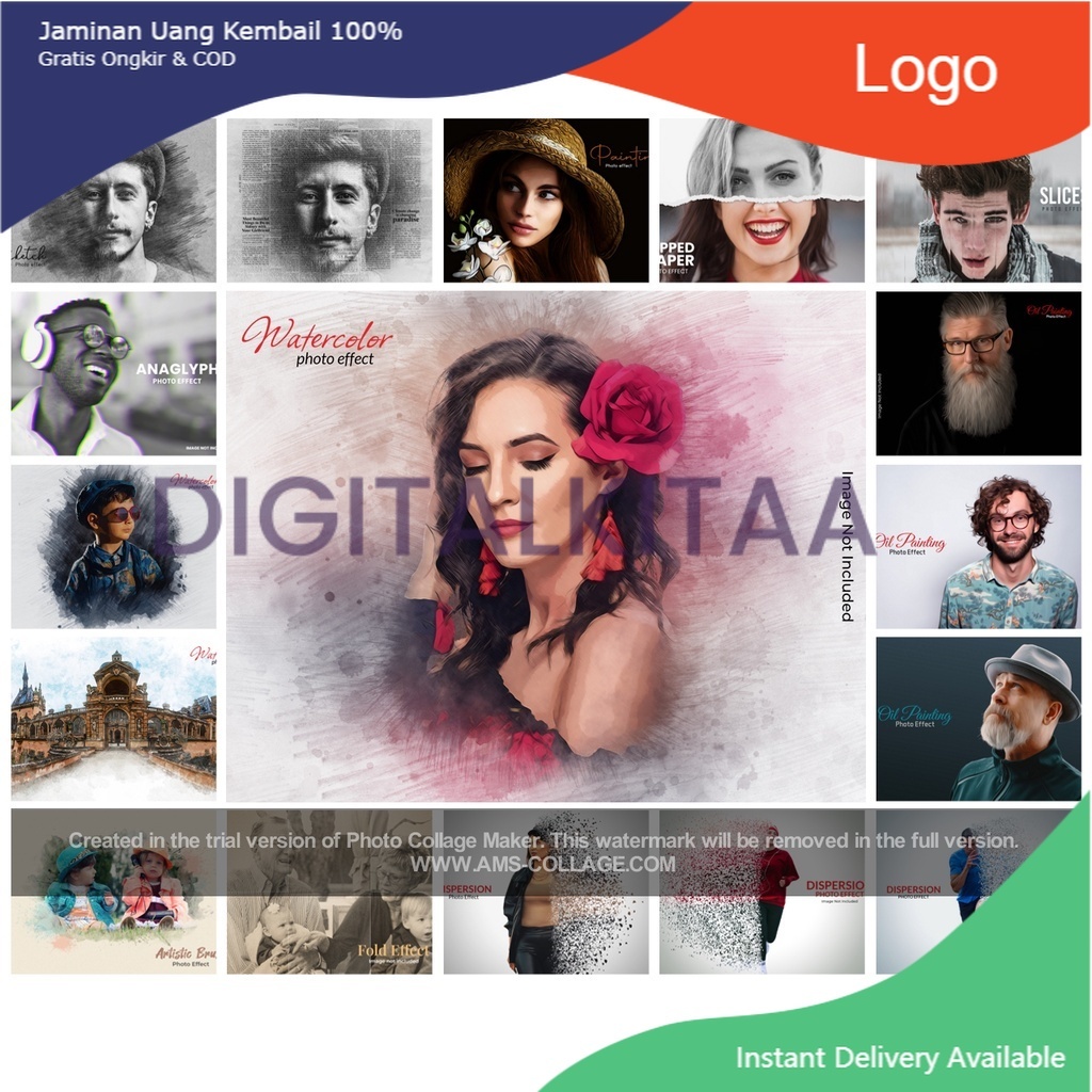 Jual 25 Photo Effect Pack Photoshop Siap Edit | Shopee Indonesia